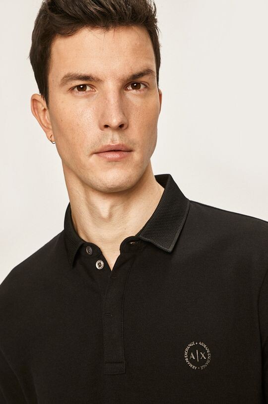 

Поло Armani Exchange, черный