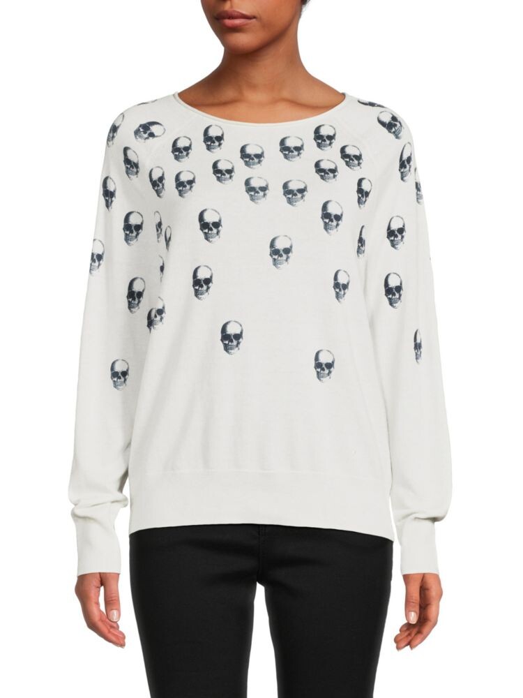 

Кашемировый свитер с принтом черепа Skull Cashmere, цвет Chalk Navy