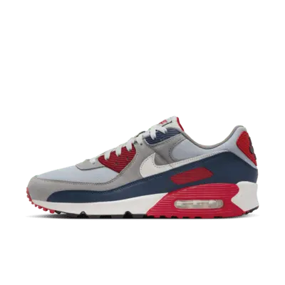 

Кроссовки Nike Air Max 90, цвет Light Smoke Grey/Armory Navy/Fire Red/Phantom