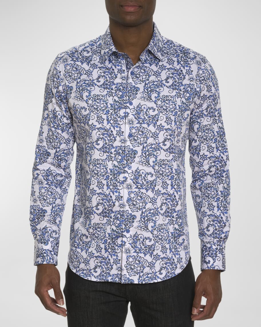 

Мужская спортивная рубашка Divan из эластичного хлопка Robert Graham