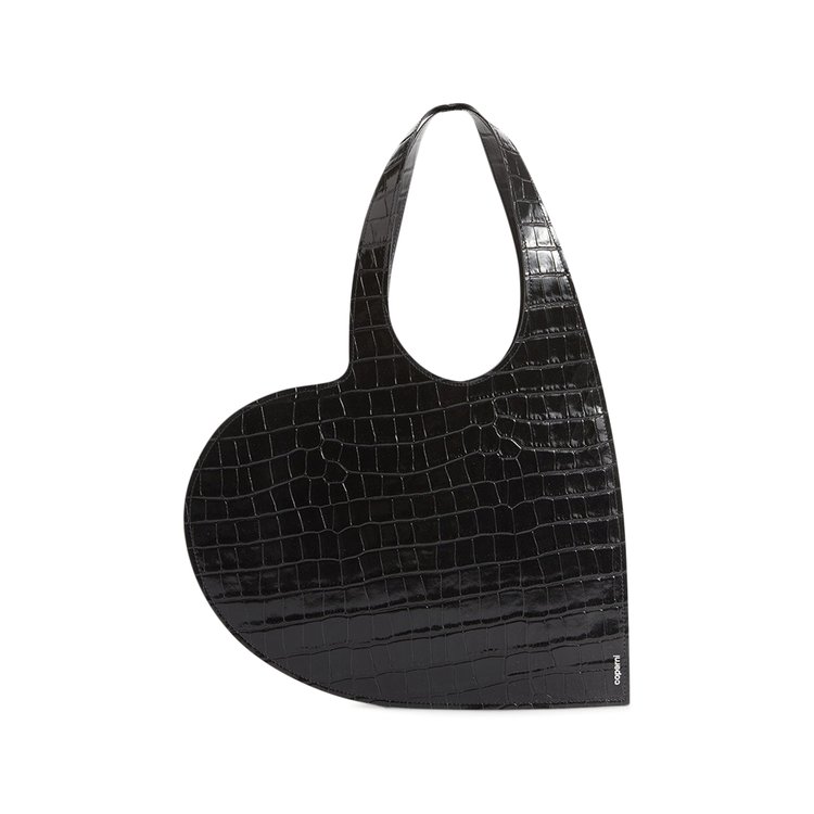 

Сумка-тоут Coperni Croco Mini Heart Tote Bag, черный