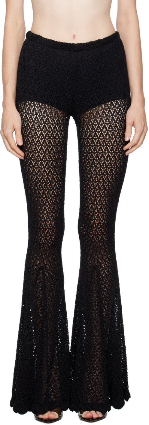 

Черные расклешенные брюки Blumarine, Черный