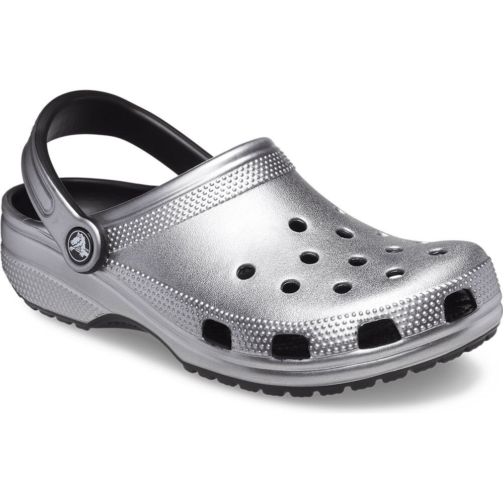 

Сабо Crocs Classic Metallic, серебряный