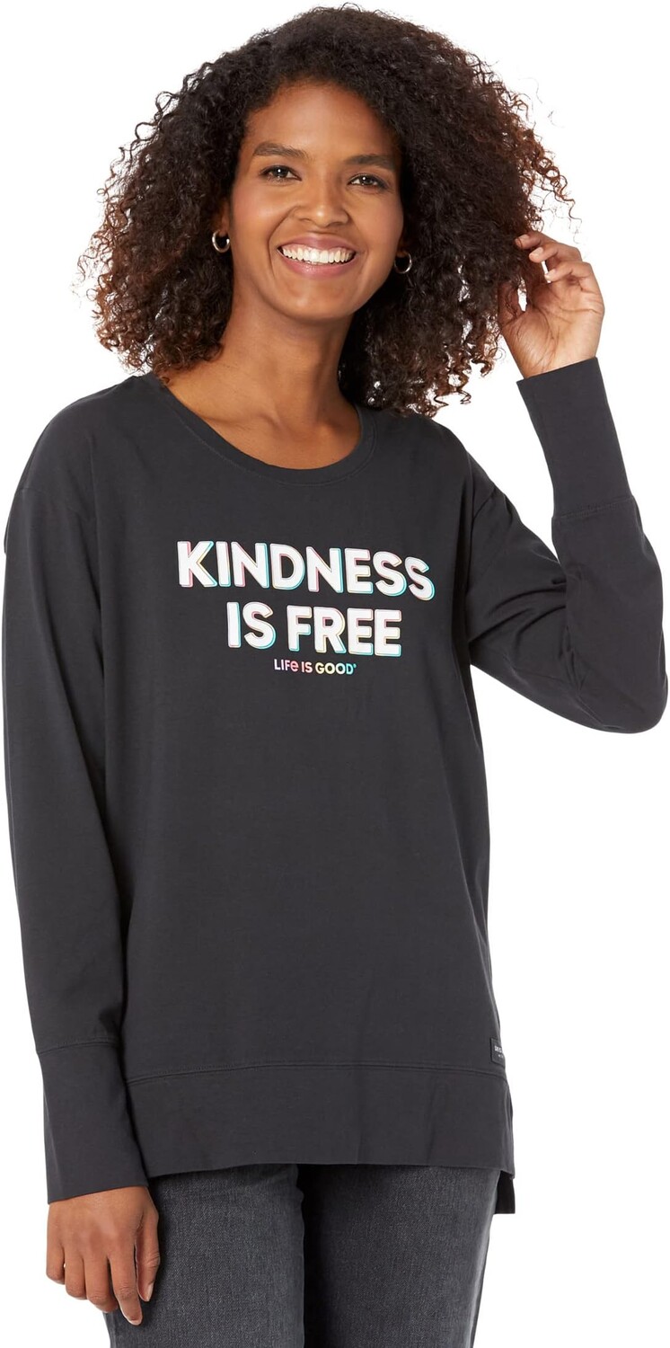 

Толстовка Life is Good Kindness Is Free Crusher-FlexTunic, цвет Jet Black