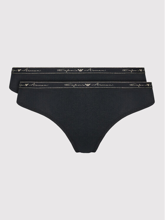 

Комплект из 2 классических женских трусов Emporio Armani Underwear, черный