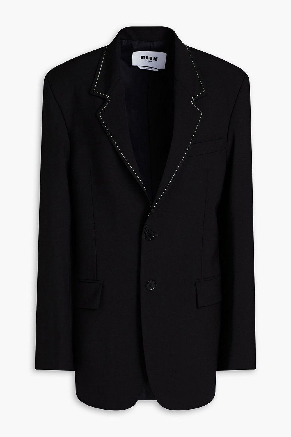 

Блейзер из эластичной шерсти MSGM, черный