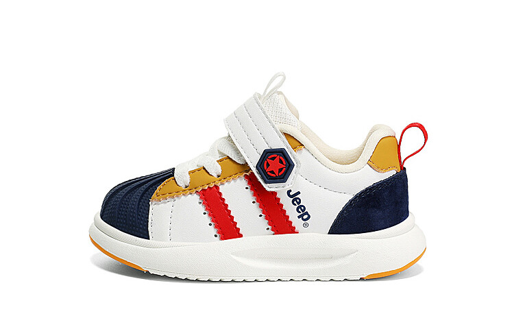 

Кроссовки Jeep Toddler Shoes Kids Low-top Blue/Red, белый/синий/красный