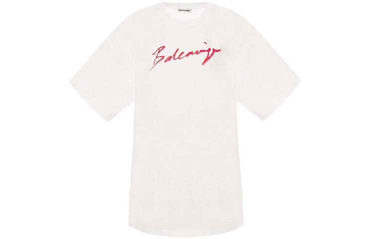 

Футболка женская Balenciaga, белый / розовый