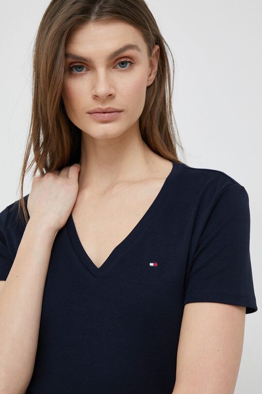 

Хлопковая футболка Tommy Hilfiger, темно-синий