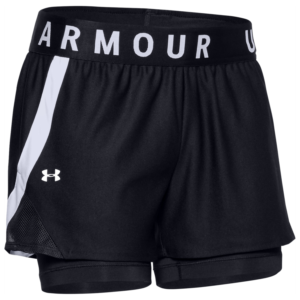 Шорты для бега Under Armour Women's Play Up 2 in 1 Short, черный шорты женские under armour play up 2 in 1 shorts размер 48 50 rus