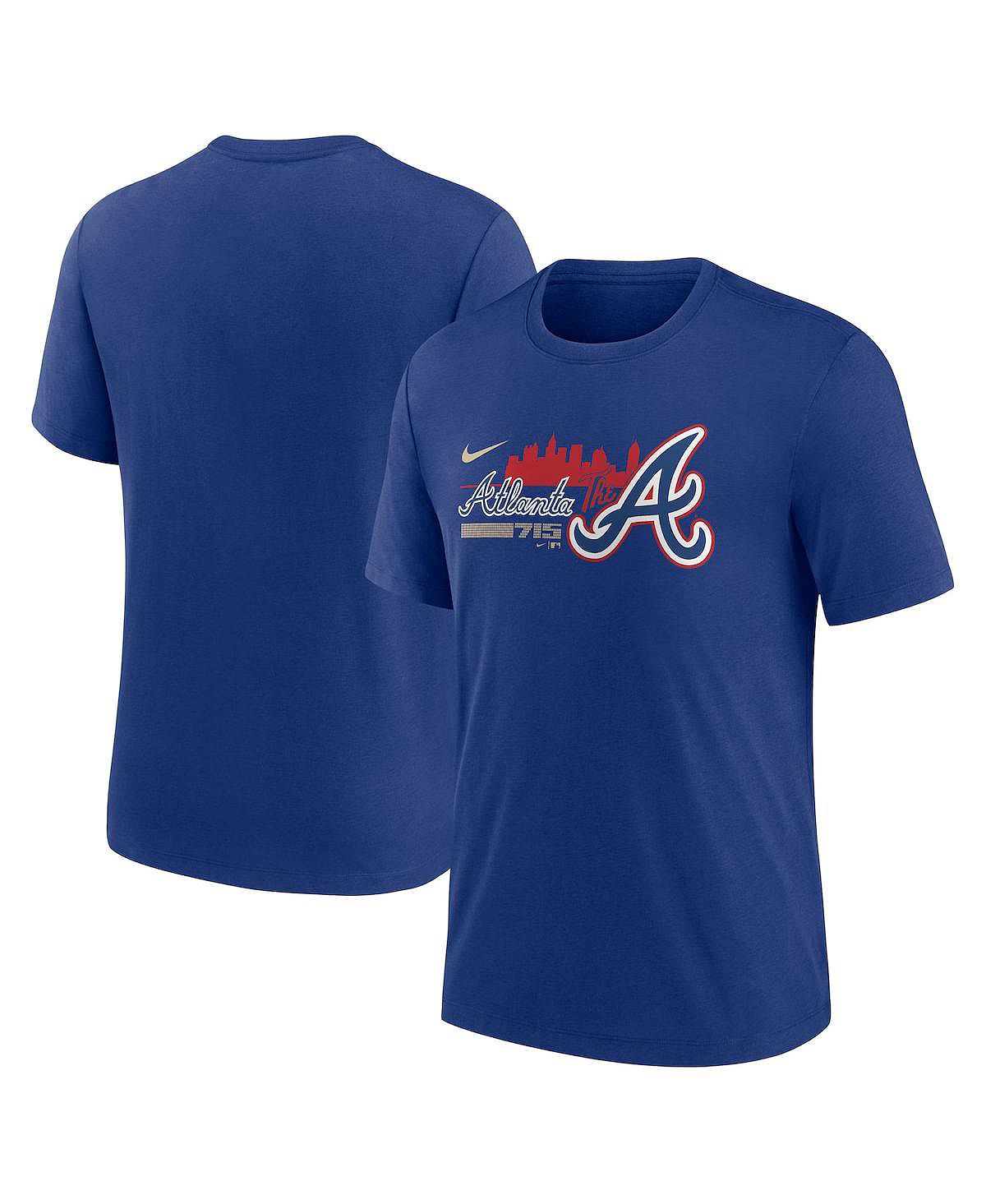 Мужская футболка Royal Atlanta Braves 2023 City Connect Tri-Blend Nike