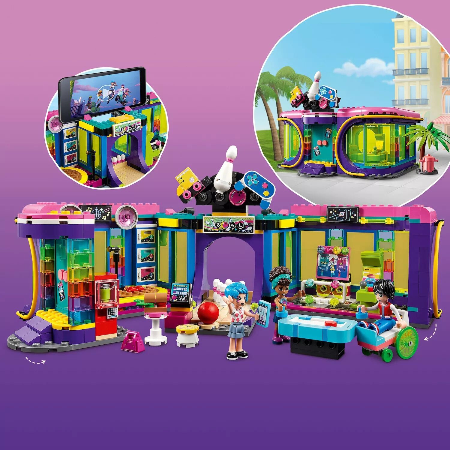 

Конструктор LEGO Friends Roller Disco Arcade 41708 (642 детали) LEGO