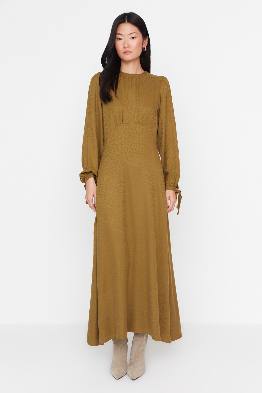 

Платье - Зеленое - Фигуристка Trendyol Modest, зеленый
