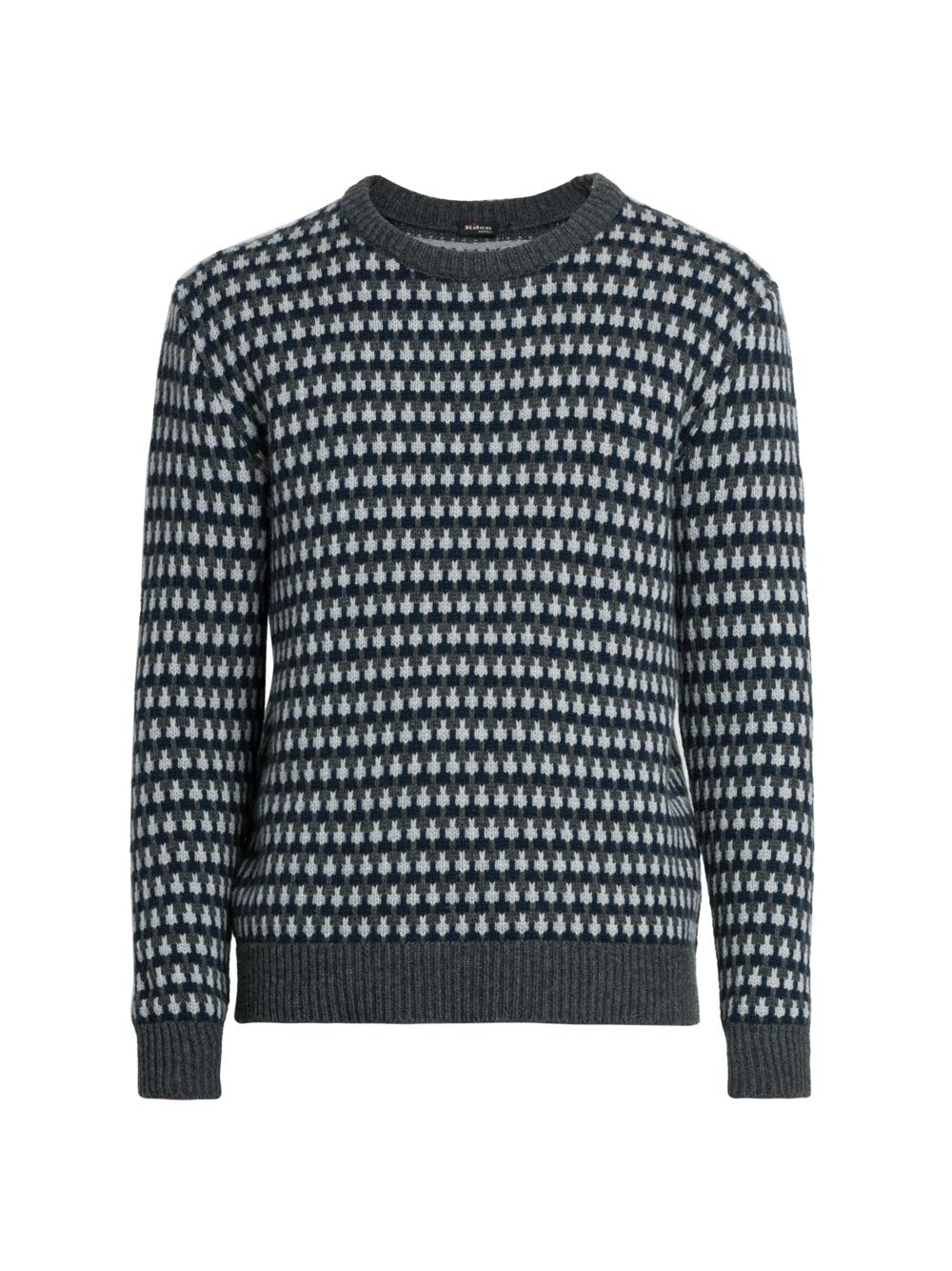 

Кашемировый свитер интарсия Kiton, серый