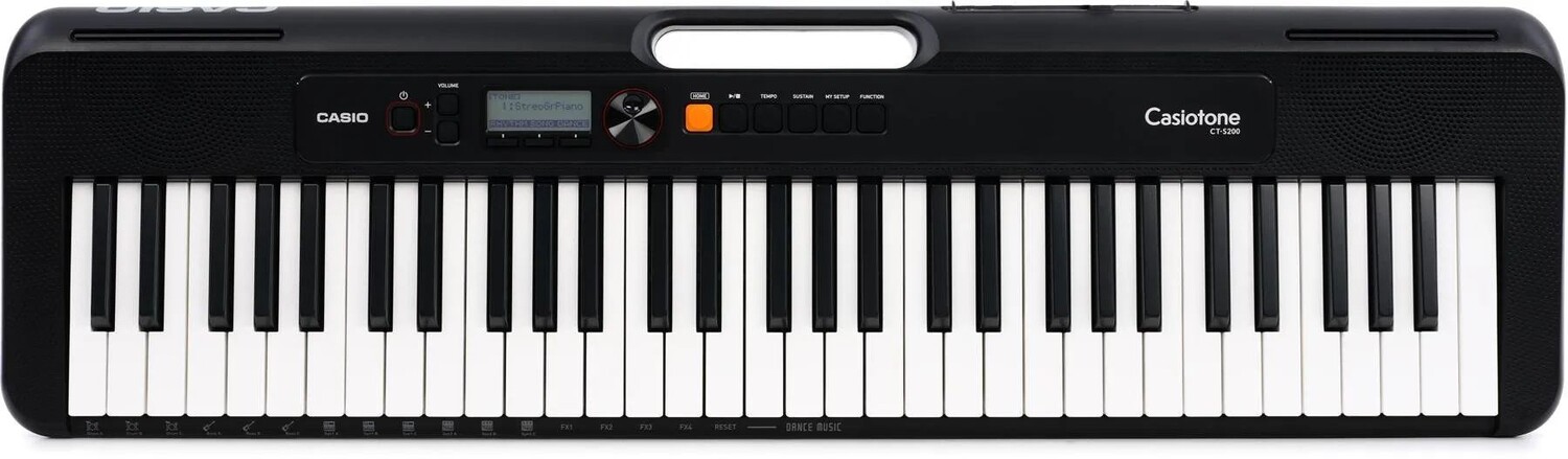 

Casio Casiotone CT-S200 61-клавишная портативная клавиатура-аранжировщик — черная