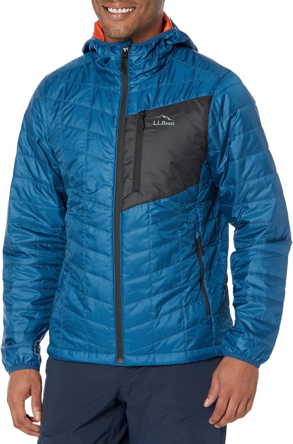 

Куртка с капюшоном Primaloft Packaway Regular L.L.Bean, цвет Dark Marine Blue/Black