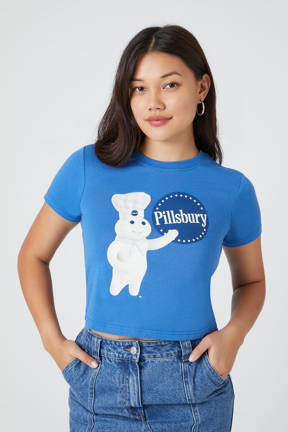 

Детская футболка с рисунком Pillsbury Forever 21, синий