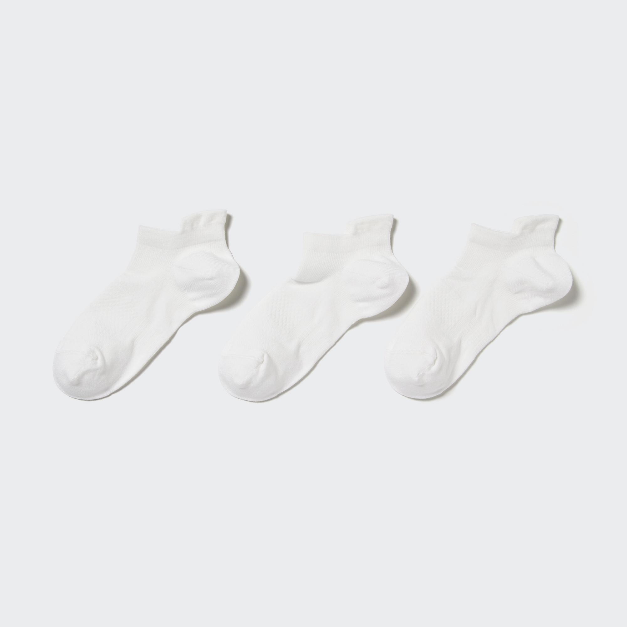 Короткие носки (3 пары/спортивные) UNIQLO, белый короткие носки 3 пары спортивные uniqlo черный
