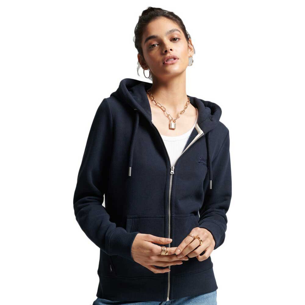 

Толстовка Superdry Vintage Logo Emb Hood Full Zip, синий
