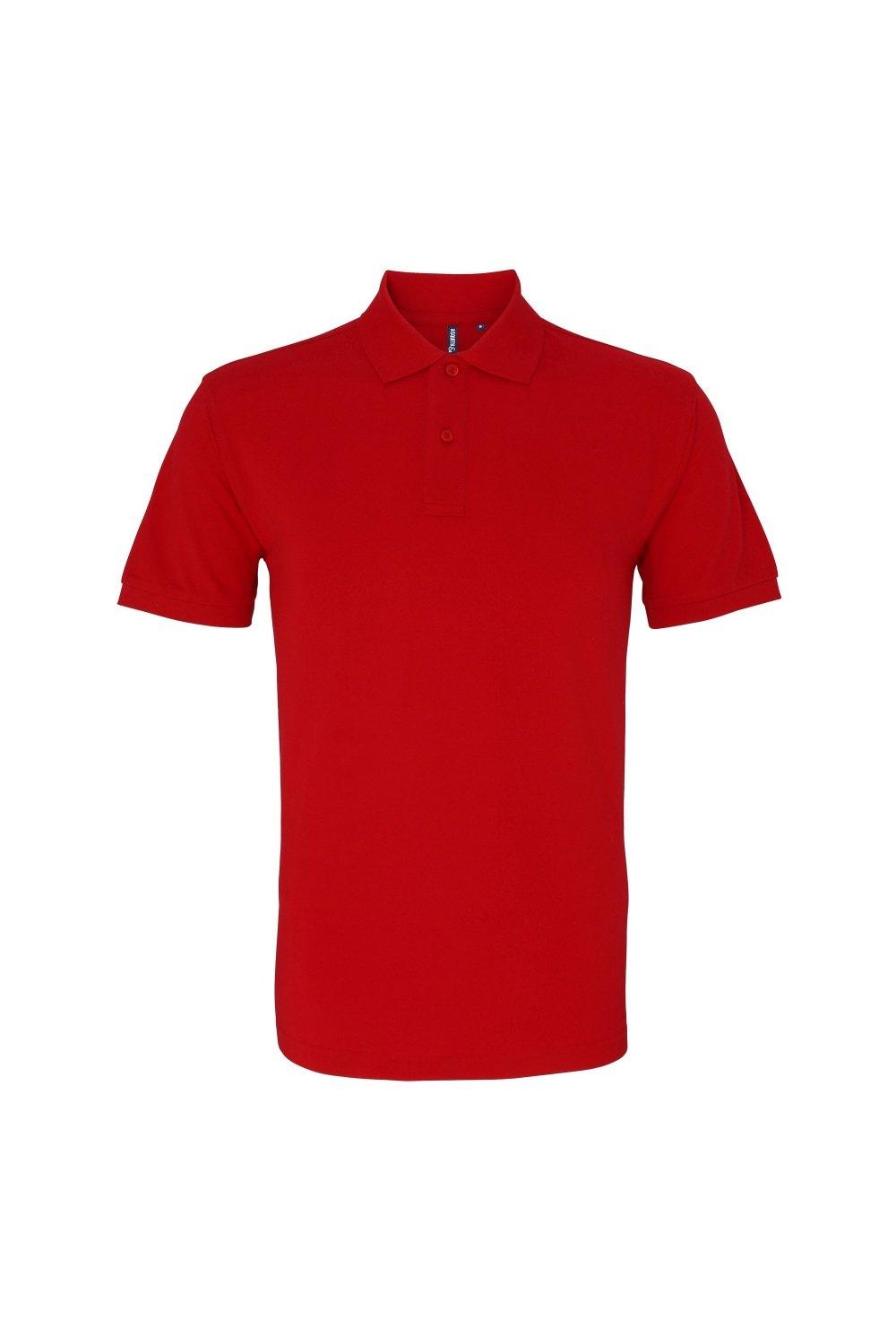 Простая рубашка-поло с короткими рукавами Asquith & Fox, красный цена и фото