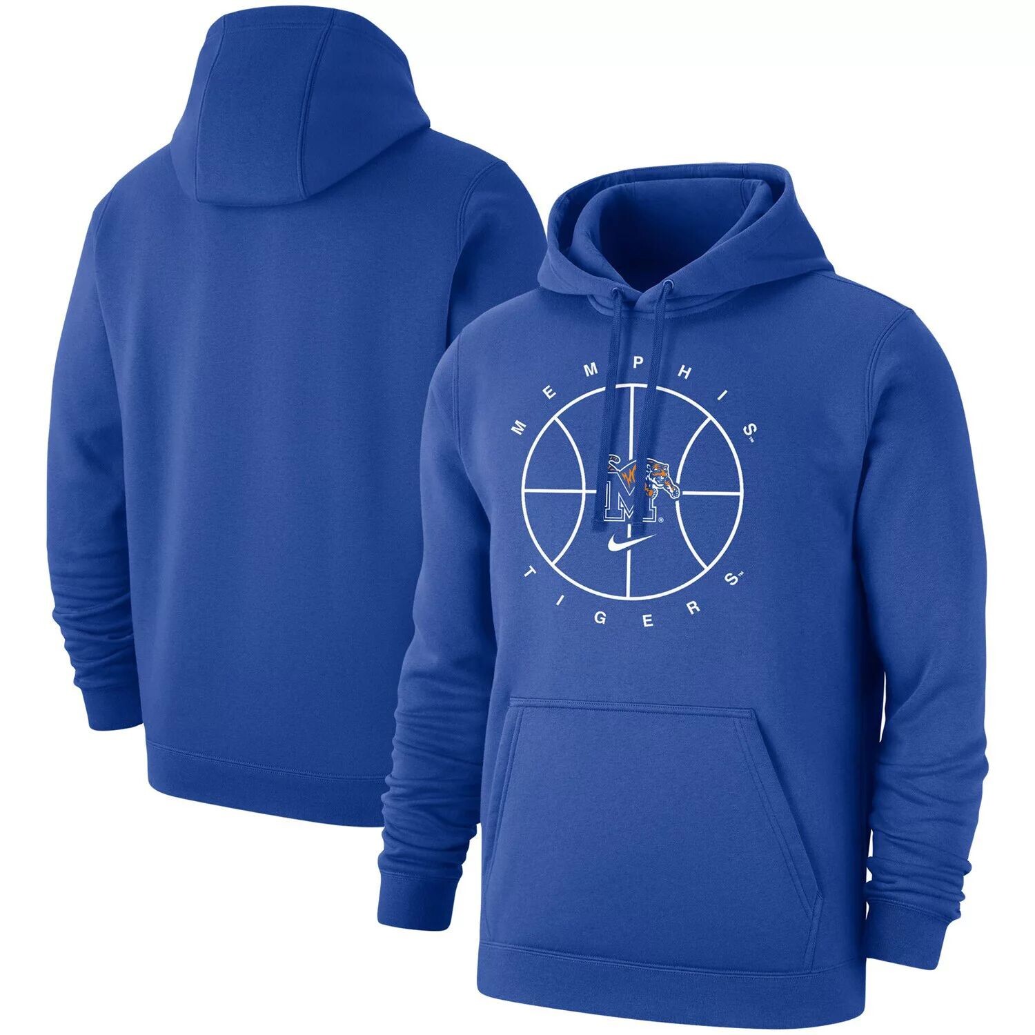 

Мужской флисовый пуловер с капюшоном Royal Memphis Tigers Basketball Icon Club Nike