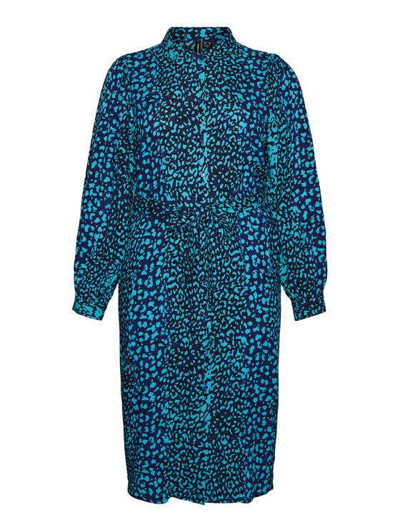 

Платье-рубашка стандартного кроя Vero Moda Curve, синий