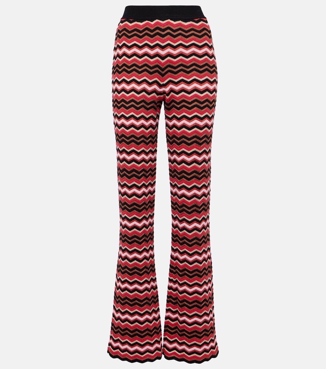 

Расклешенные брюки с завышенной талией и зиг-загом Missoni, черный