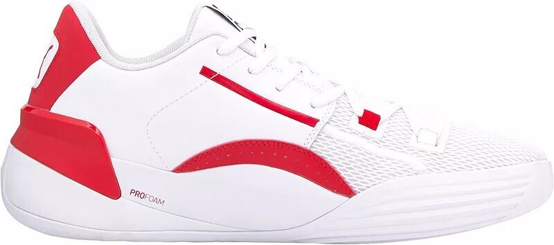 

Баскетбольные кроссовки Puma Clyde из твердой древесины, белый/красный