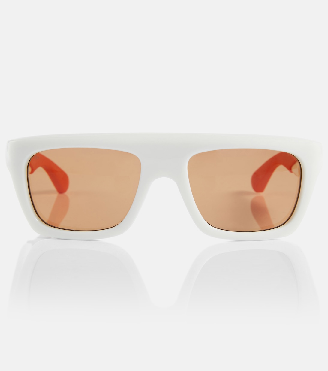цена Квадратные солнцезащитные очки Bottega Veneta, белый