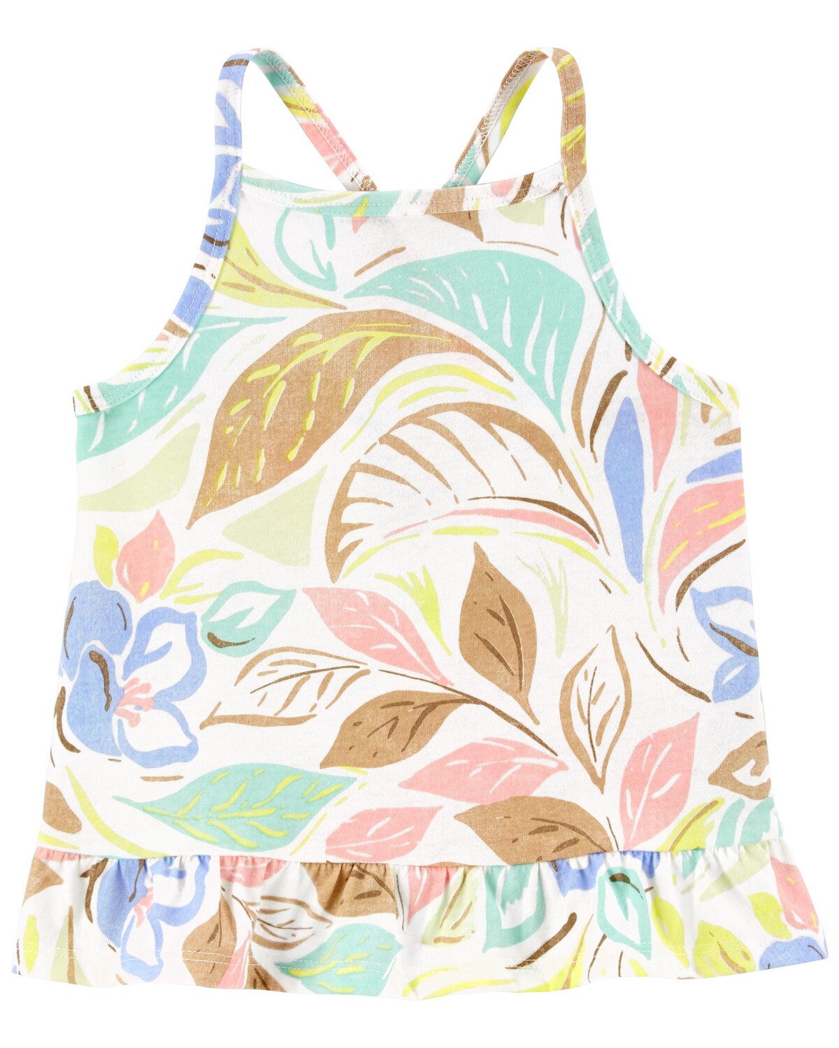 

Майка Baby Tropical Print Ruffle Criss-Cross Carter's, мультиколор