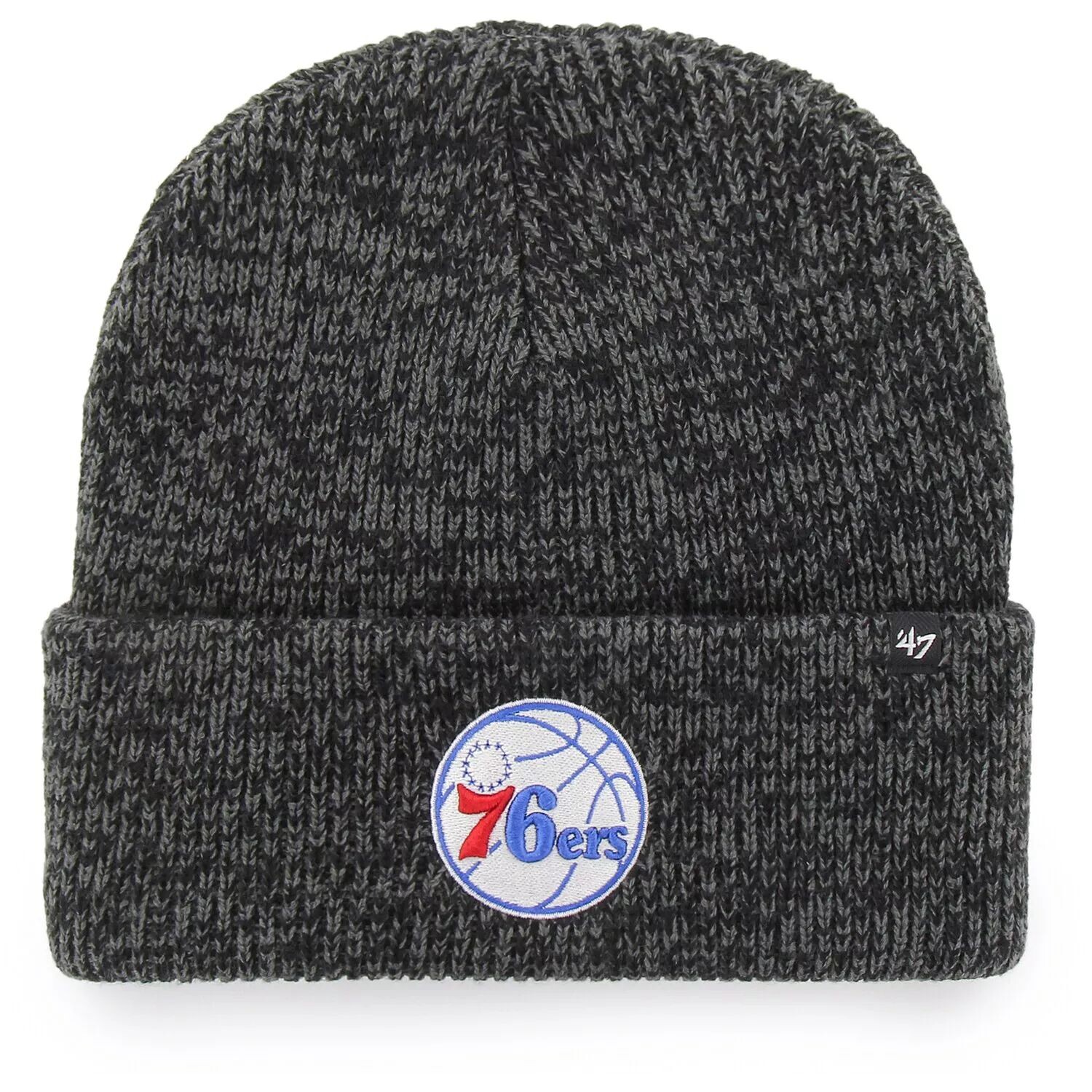 

Мужская черная вязаная шапка с манжетами '47 Philadelphia 76ers Brain Freeze
