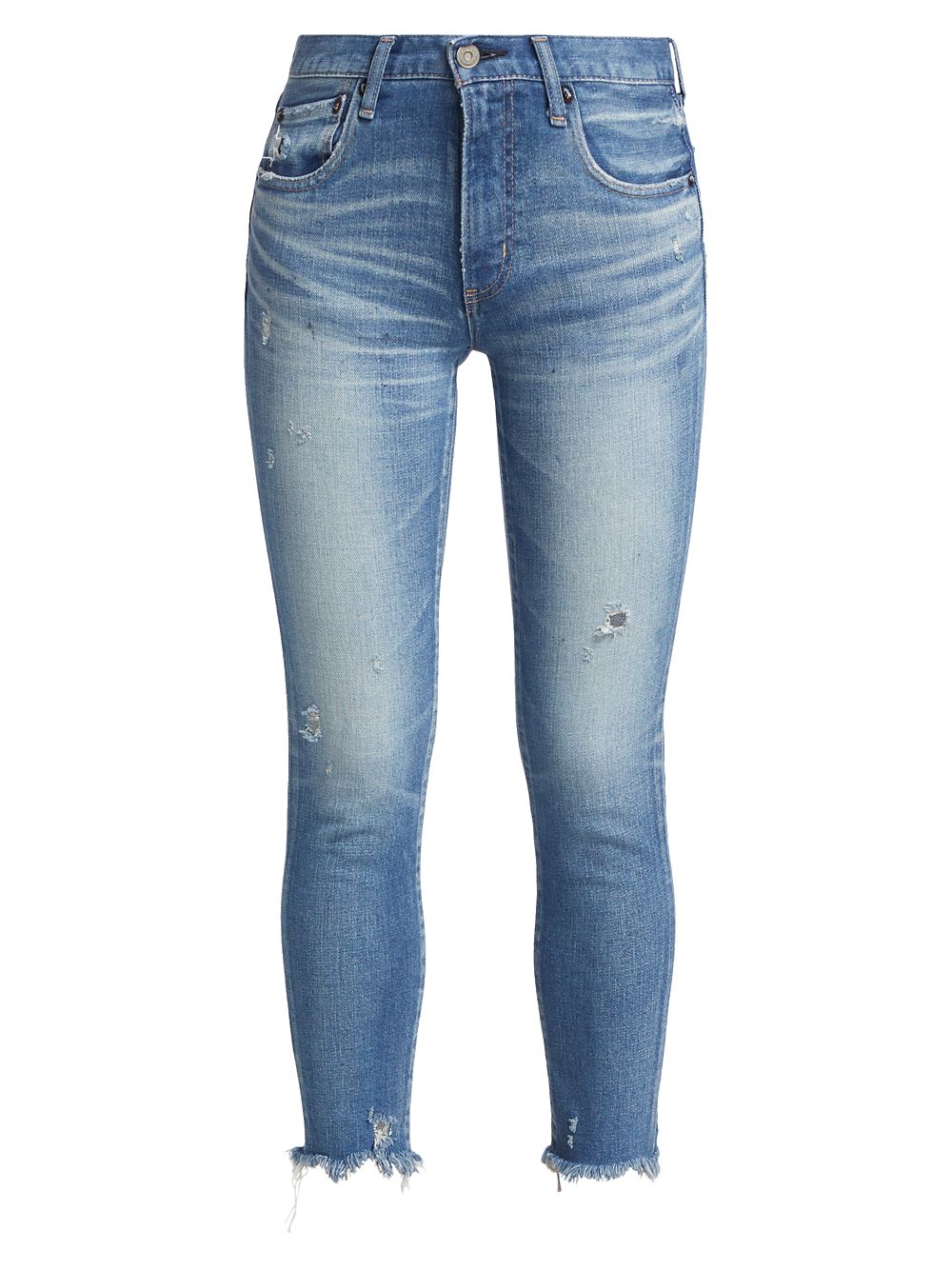 Эластичные джинсы скинни с эффектом потертости Diana Moussy Vintage, синий
