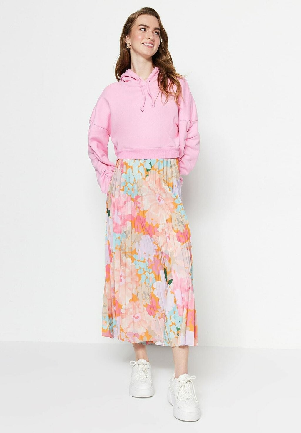 

Длинная юбка Trendyol Modest, розовый