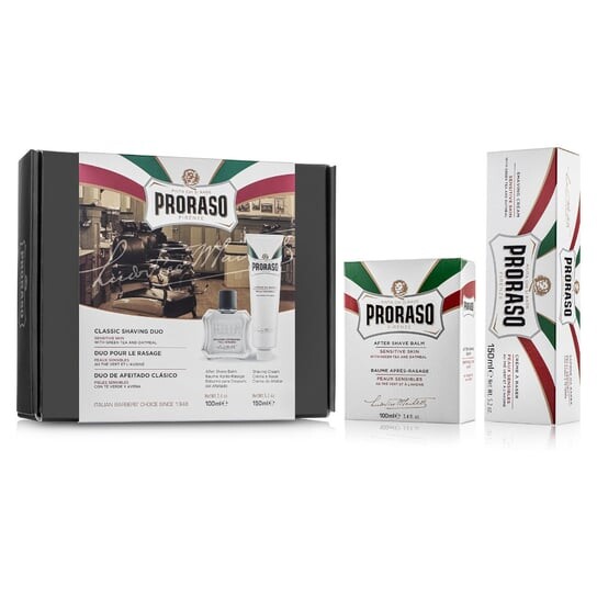 Набор Proraso Duo Pack Крем для бритья и бальзам после бритья Sensitive