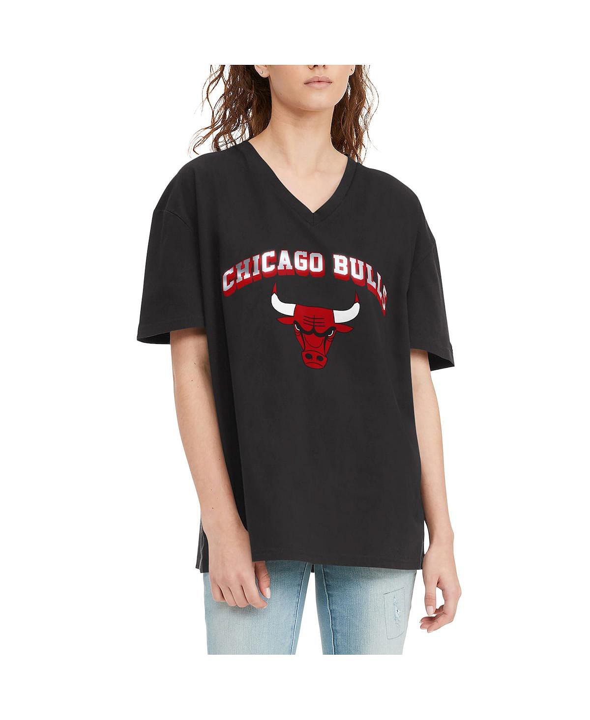 

Черная женская футболка Chicago Bulls Ashley с v-образным вырезом Tommy Jeans, черный