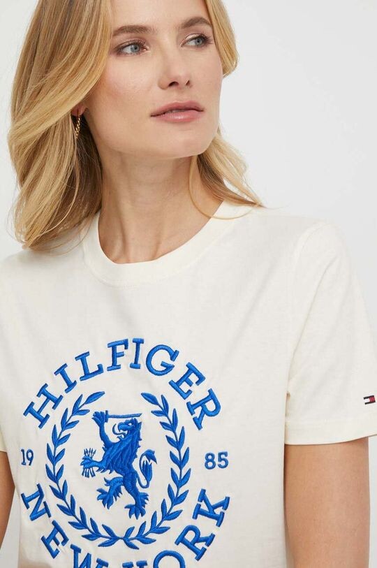 

Хлопковая футболка Tommy Hilfiger, бежевый