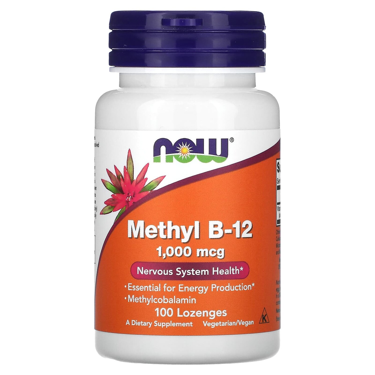 

Methyl B-12, метилкобаламин, 1000 мкг, 100 таблеток для рассасывания, NOW Foods