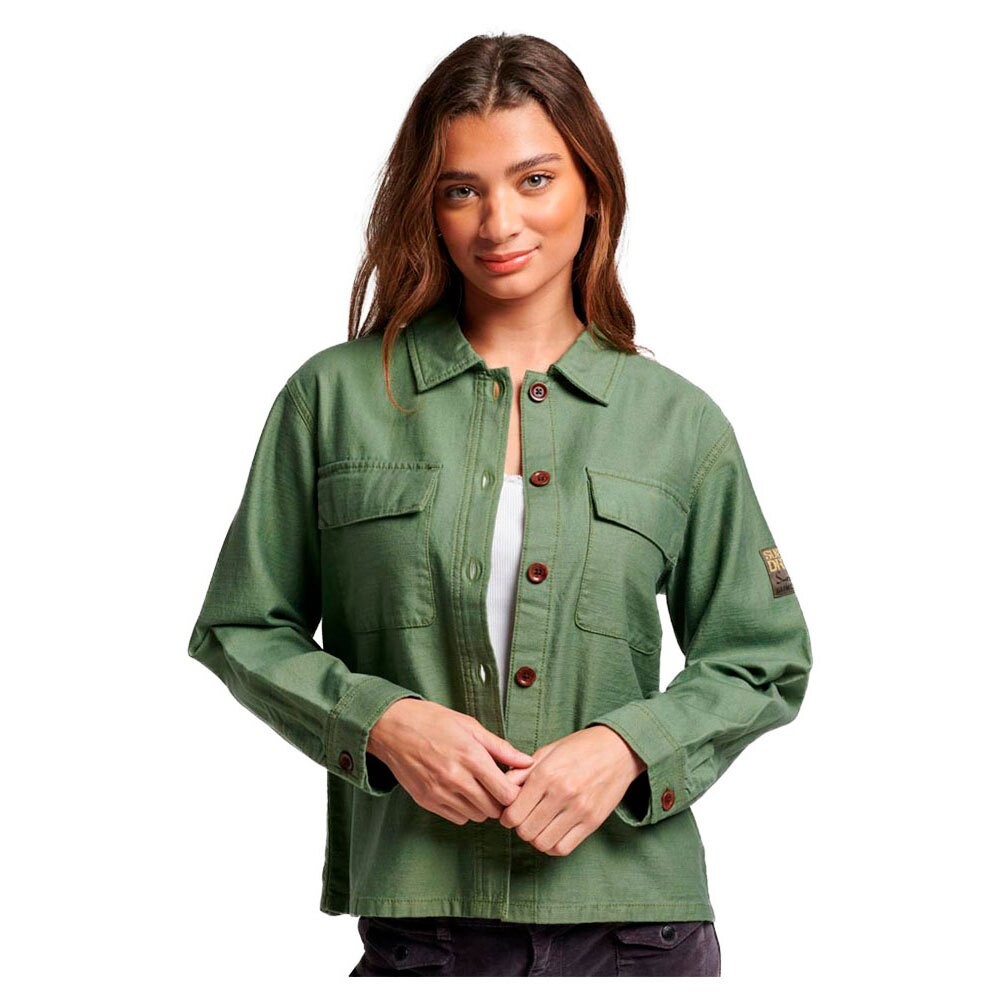 

Рубашка Superdry Embellished Military, зеленый