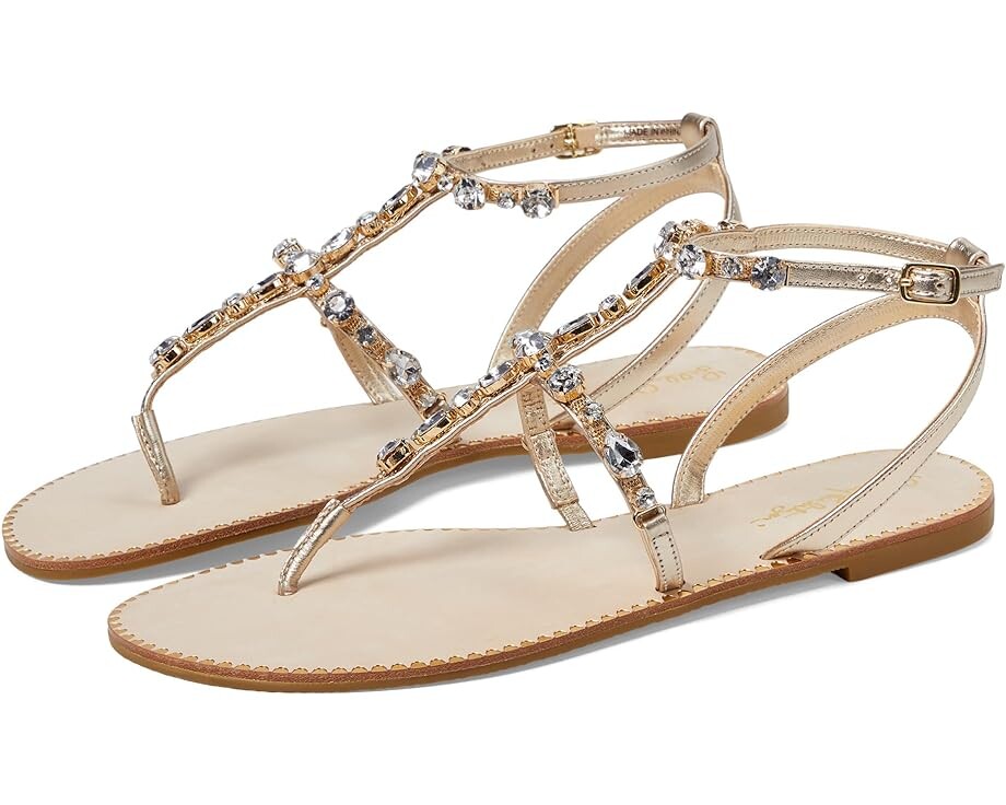 Сандалии Lilly Pulitzer Abbi Sandals, цвет Gold Metallic