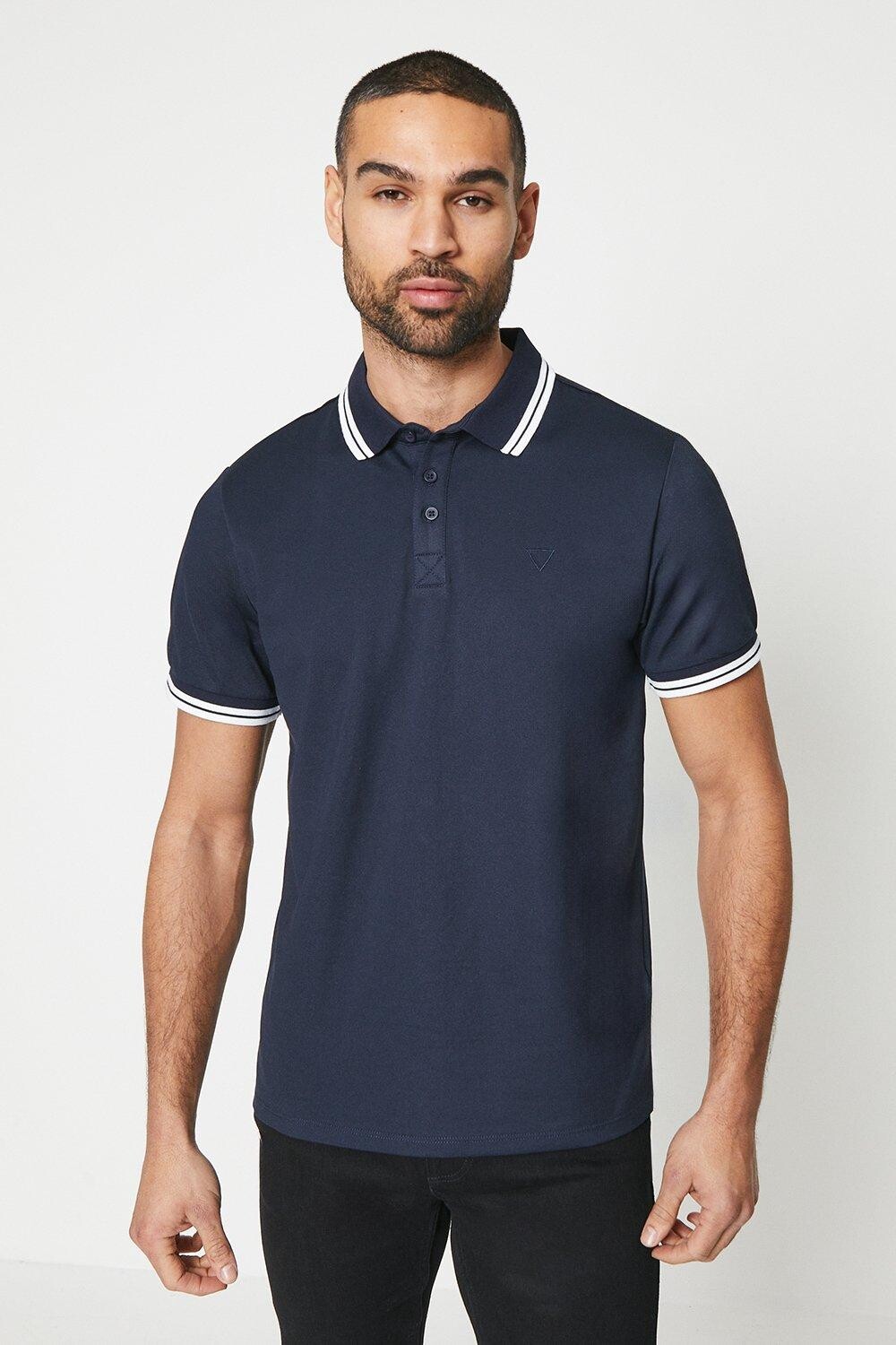 

Поло Ss Sports Pique Trngl Smart Blue Debenhams, темно-синий