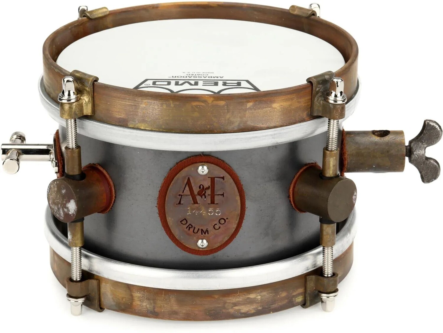 

Малый барабан A&F Drum Company из необработанной стали — 4 x 6 дюймов