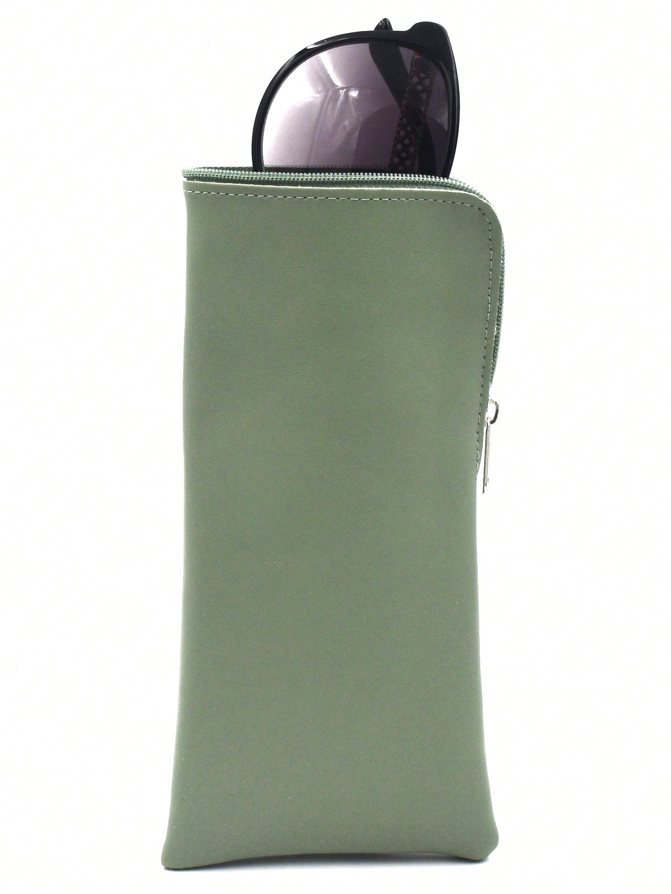 1 предмет из искусственной кожи, зеленый кожаный чехол для очков в стиле ретро художественный кожаный чехол для очков ручной работы модный однотонный чехол с ремешком для солнцез