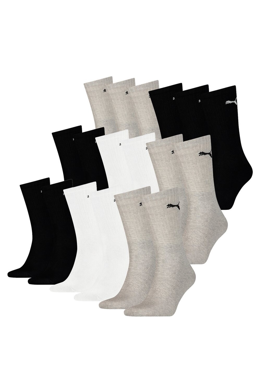 

Спортивные носки 18 PACK Puma, цвет grey/white/black