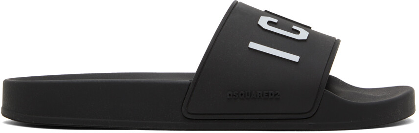 

Черные шлепанцы Be Icon Dsquared2