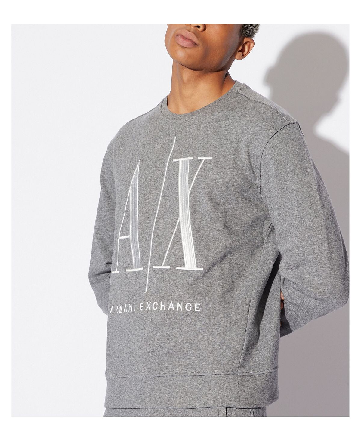 

Мужской свитшот с культовым логотипом Armani Exchange