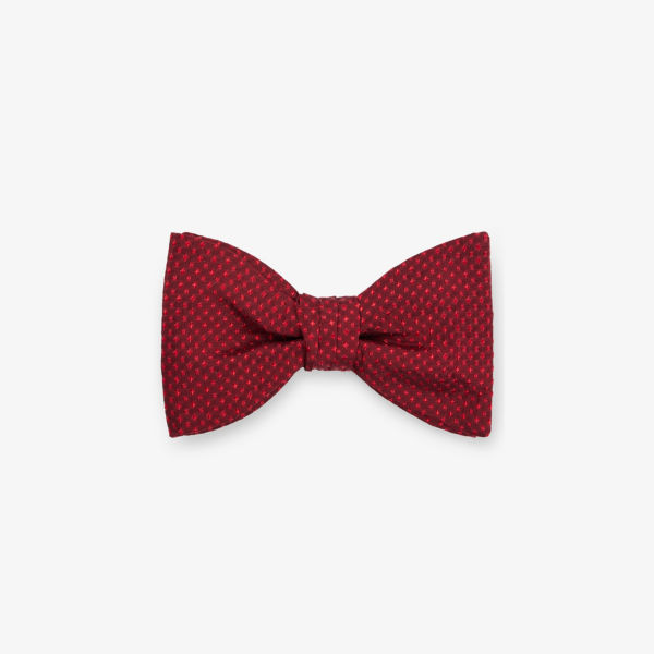 цена Пятнистый галстук-бабочка из шелкового жаккарда Hugo, розовый