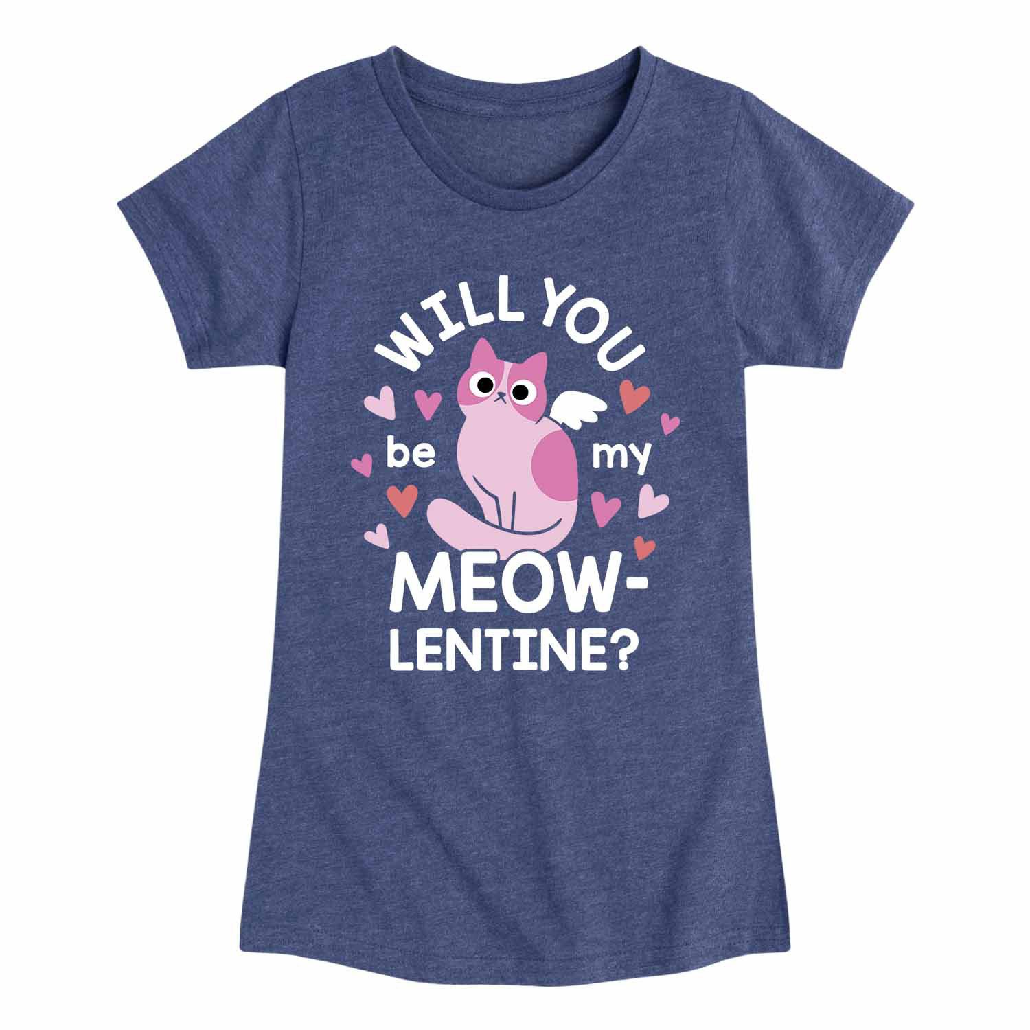 

Футболка Be My Meow-lentine Cat для девочек 7–16 лет с рисунком кота Licensed Character