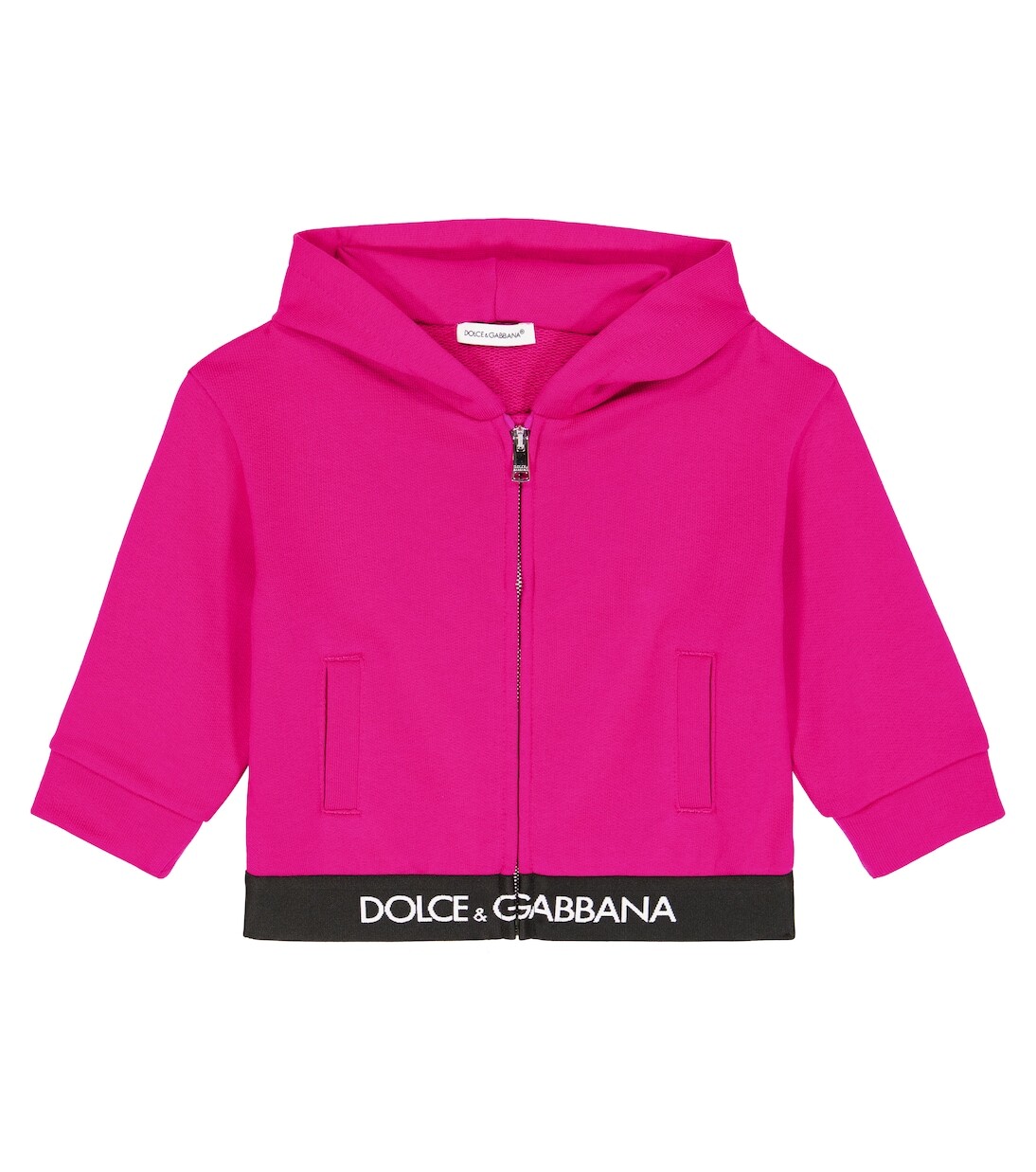 

Детская толстовка из хлопкового трикотажа Dolce&Gabbana Kids, розовый