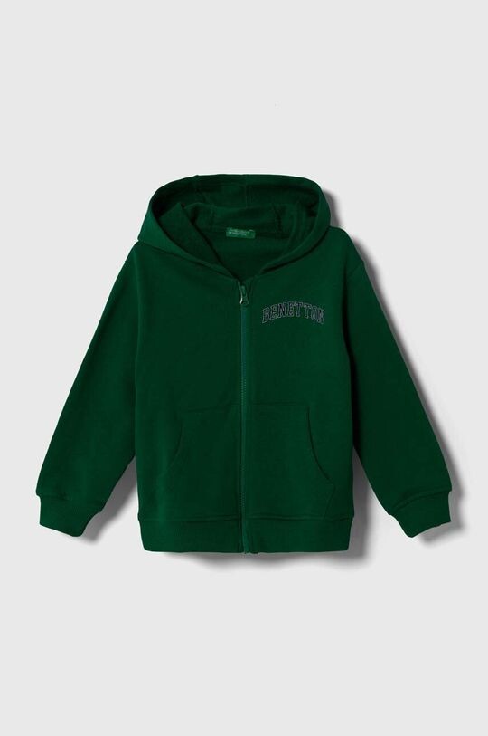 

Детская хлопковая толстовка United Colors of Benetton, зеленый