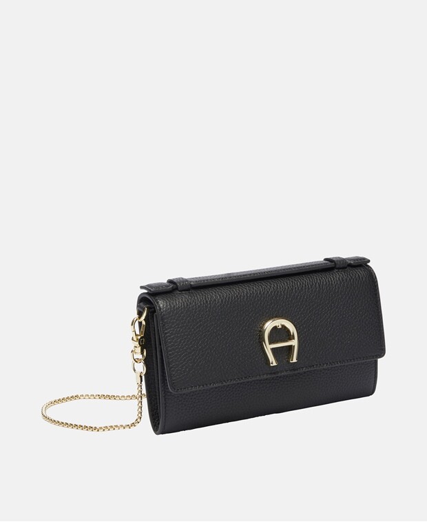 

Кожаная сумка через плечо Aigner, черный